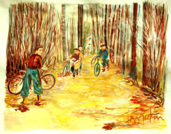 French Bicyclists by Layne Jackson