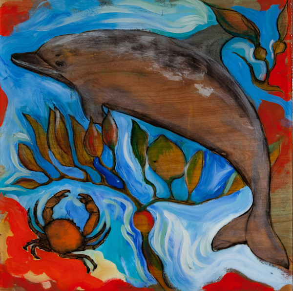 Dolphin and Crab by Cristina Acosta