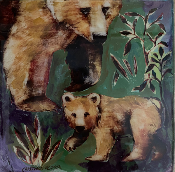 Mama Bear and Her Cub by Cristina Acosta