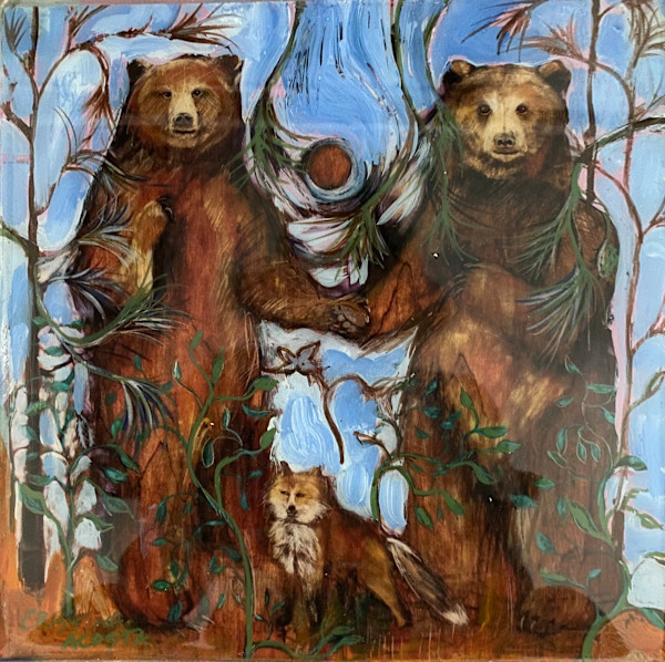 Bears in Love with Sierra Nevada Red Fox by Cristina Acosta