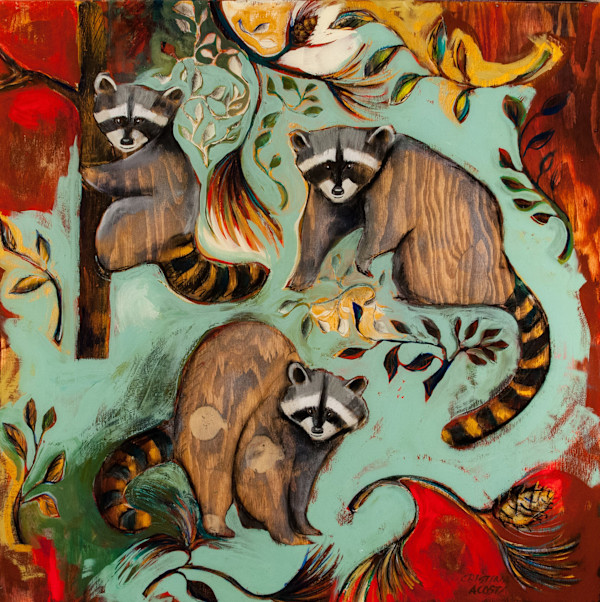 Raccoons by Cristina Acosta