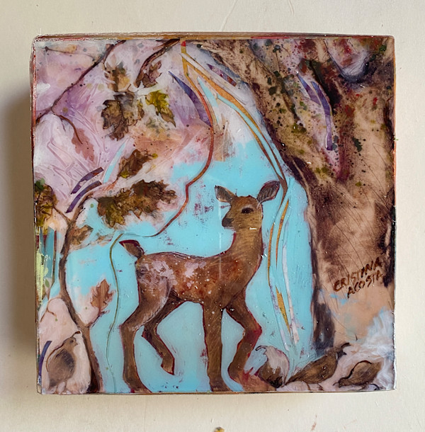 Quail and Deer by Cristina Acosta