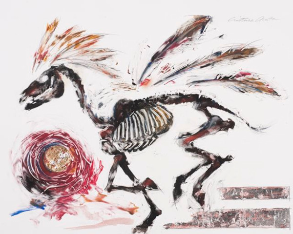 Horse Spirit Chasing the Red Sun by Cristina Acosta