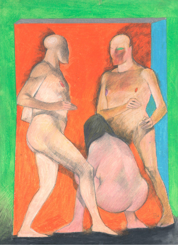 Two Men and A Woman by Edward Henrion
