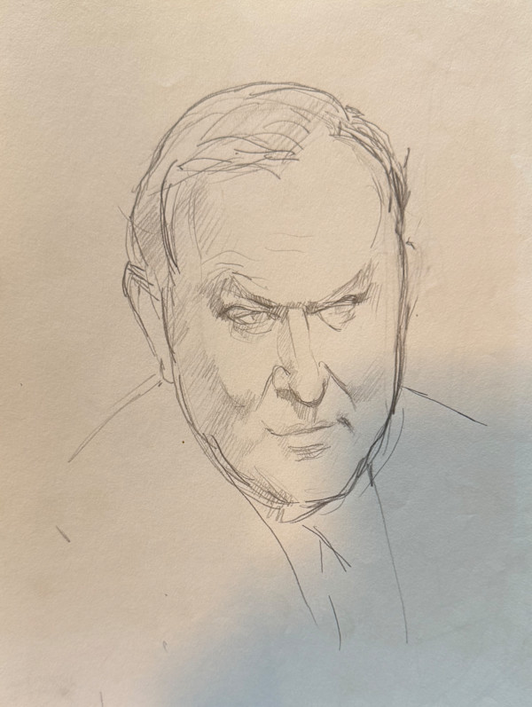 Robert Motherwell Sketch by Edward Henrion, Image 1.
