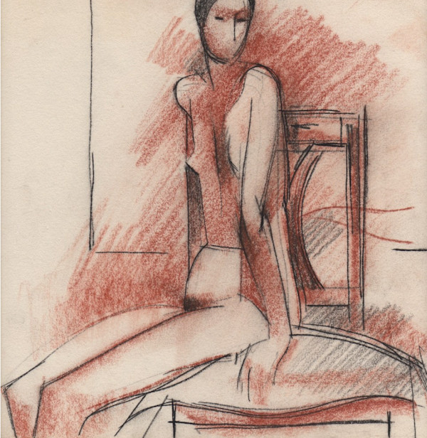 untitled life drawing 103 by Edward Henrion
