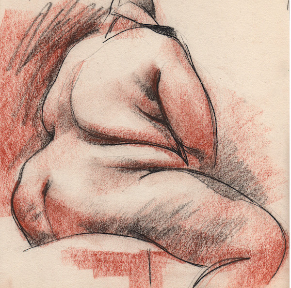 untitled life drawing 109 by Edward Henrion