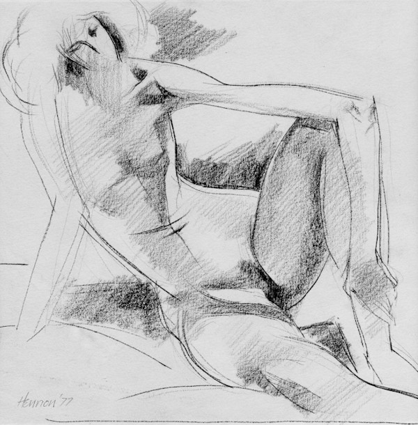 untitled life drawing 114 by Edward Henrion