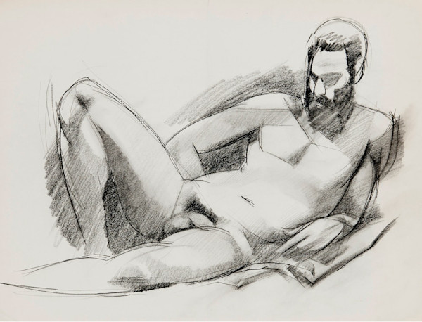untitled life drawing 115 by Edward Henrion