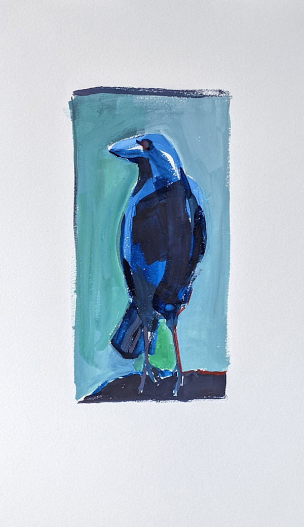 Crow Gouache by Cleo Huggins