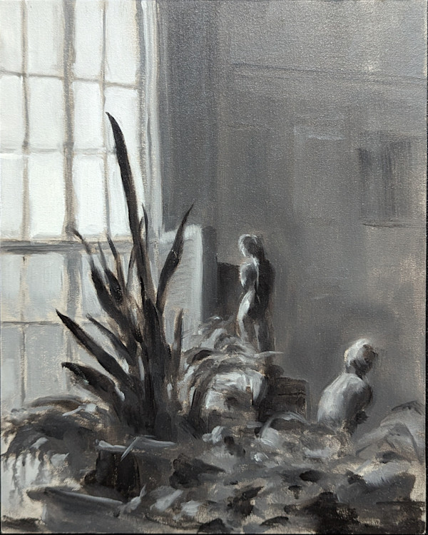 Sanctuary - grisaille by Cleo Huggins