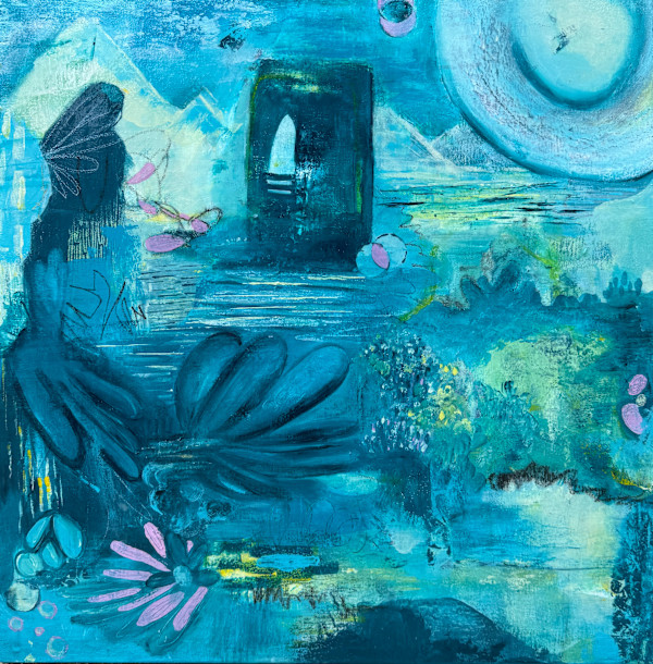 Between Worlds 16 x 16" Giclee Print 5/25 by Precious Burger