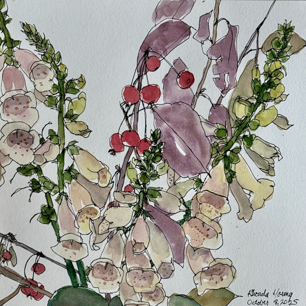 The Last Foxgloves, October 8, 2025 by Rhonda Young