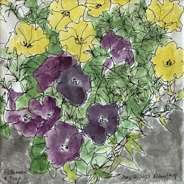 Petunias and Ivy, May 21, 2023 by Rhonda Young