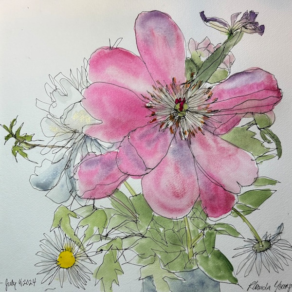 Pink Peony Bouquet, July 4, 2024 by Rhonda Young