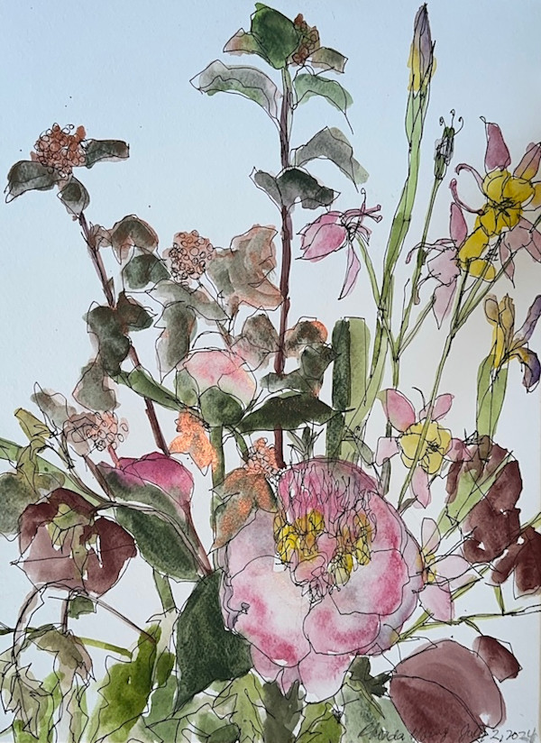 Pink and Yellow Observation by Rhonda Young