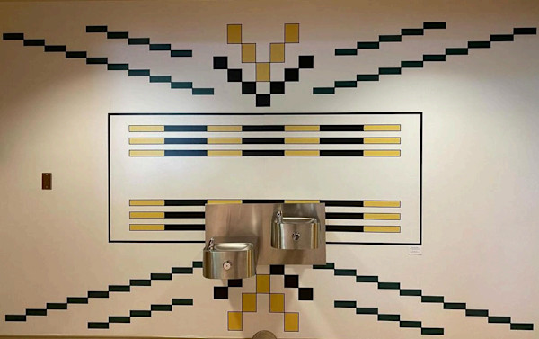 Dena'ina Quillwork Mural by Tava Kairaiuak