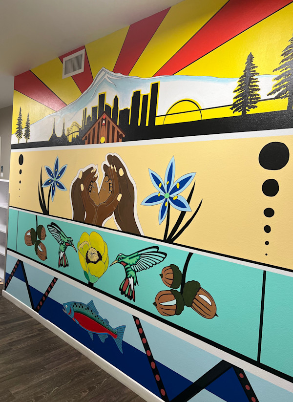 Aunti's Place Indigenous Family Shelter Mural by Arusha Dittmer