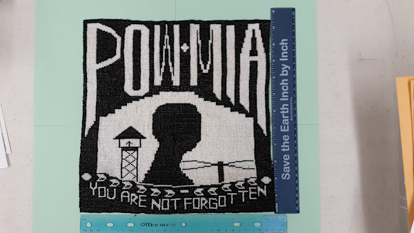 POW Beaded Patch by Beverly Owens