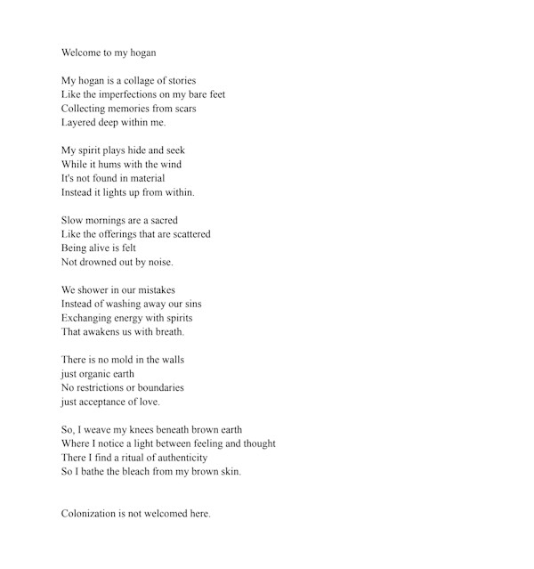 Welcome to my hogan by Laken