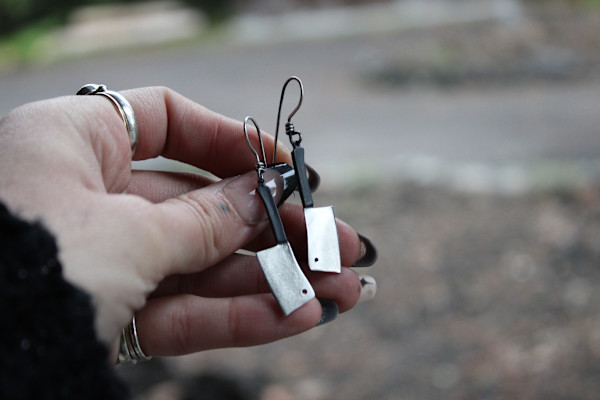 Butchers Knife Earrings by Raven Deidzikú