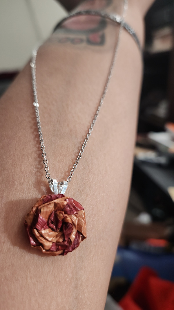 Cedar Rose Necklace by Marisol "Lu" Canales