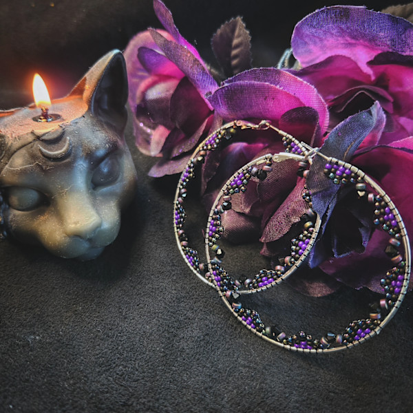 Beaded Hoops by Amanda Chavira