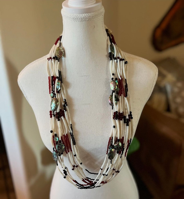 Dentalium Shell Necklace by Amber Poitras Hayward
