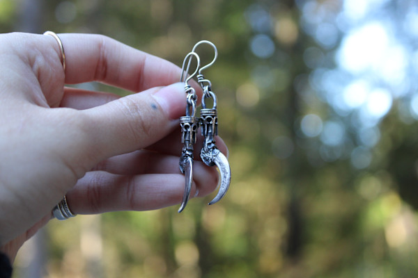 Crow Claw Earrings by Raven Deidzikú