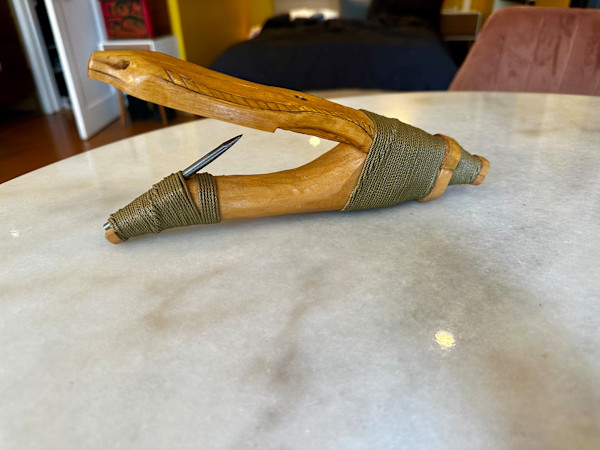 Carved Halibut hook by Samantha K'_alaag'aa Jaat Biasca