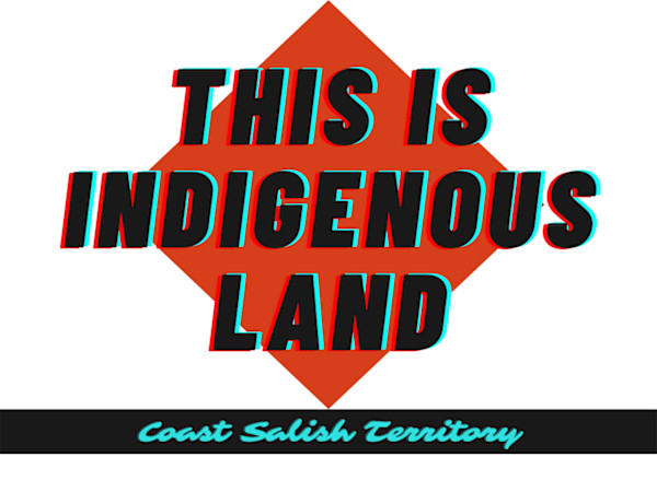 This is Indigenous Land yard sign by Brandi Douglas