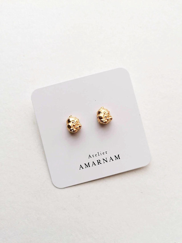 LA ROCHE Organic Shape Stud Earrings by Rita GOBIN