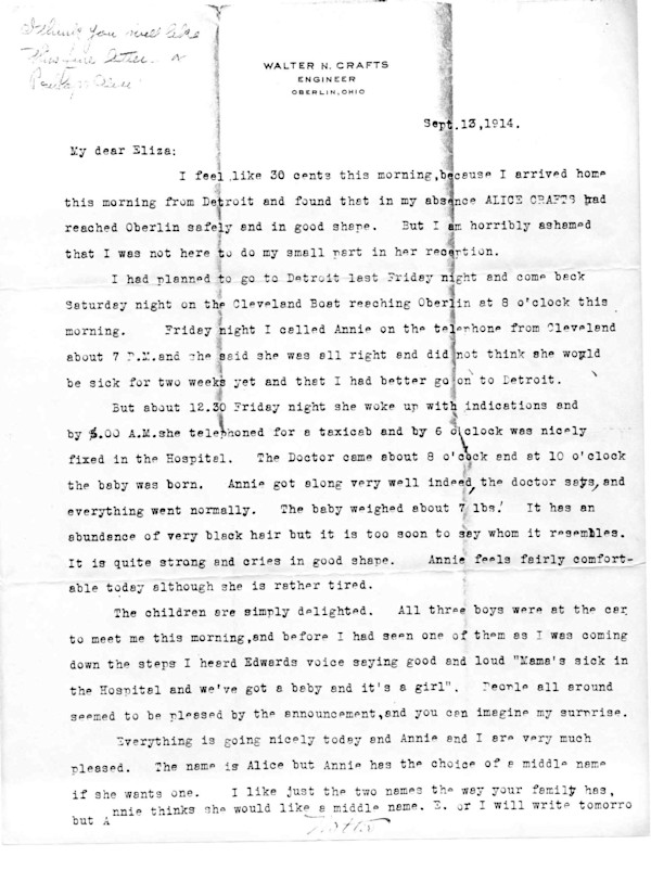 1914-09-13_WNC to EF by ACS Archive, Image 1.