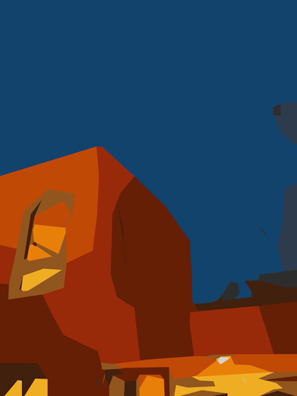 Blocky Red House by Marni Rothman