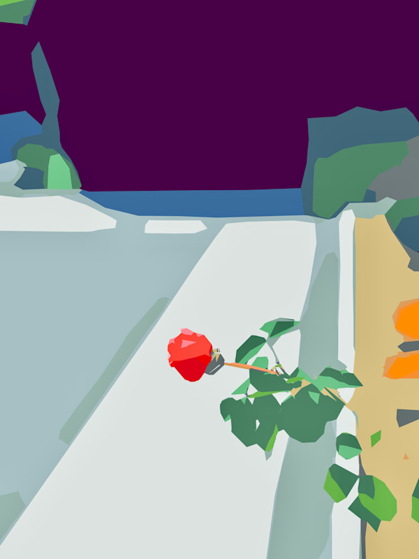 Single Rose Over the Path by Marni Rothman