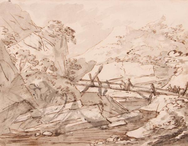 Joshua Cristall (British 1767 - 1847), Landscape Drawing