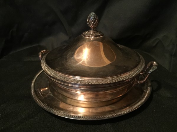 French, Empire Style Silver Plated Vegetable Tureen