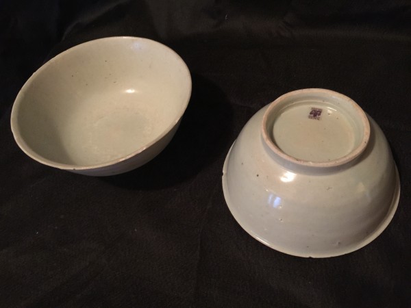 Chinese, Celadon Bowls from Tek Sing Shipwreck Ex Nagle's Auctions (2)