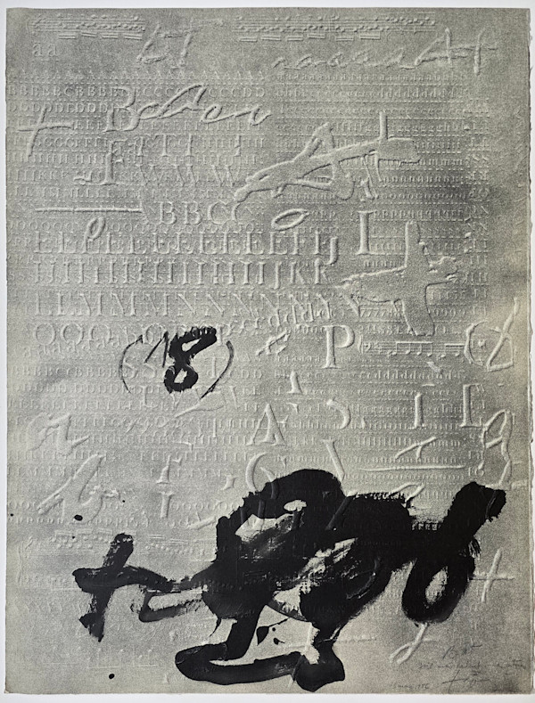 Variations sur un Thème Musical 18 by Antoni Tàpies