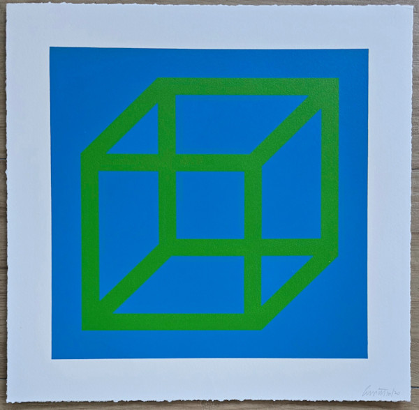 Open Cube in Color on Color #4 by Sol LeWitt