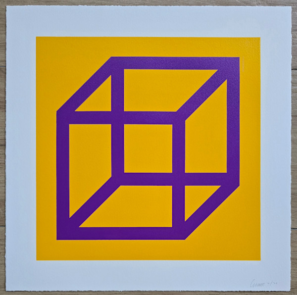Open Cube in Color on Color #6 by Sol LeWitt