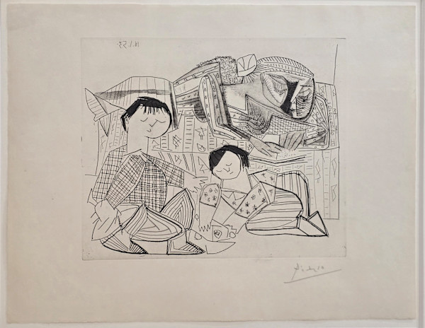 Merè et Enfants (Françoise, Claude, Paloma: La Lecture et les jeux. II) by Pablo Picasso
