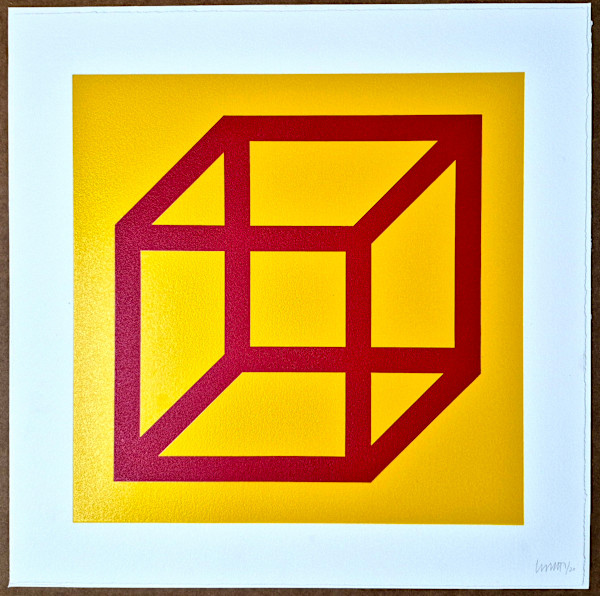 "Open Cube in Color on Color" #6 by Sol LeWitt