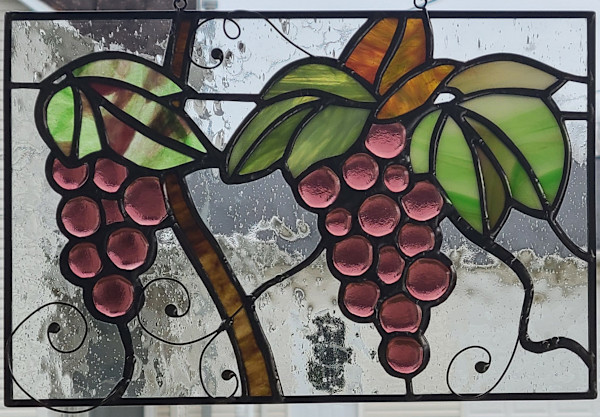 Double Cluster Grapes - Horizontal by Wendling Glass Creations
