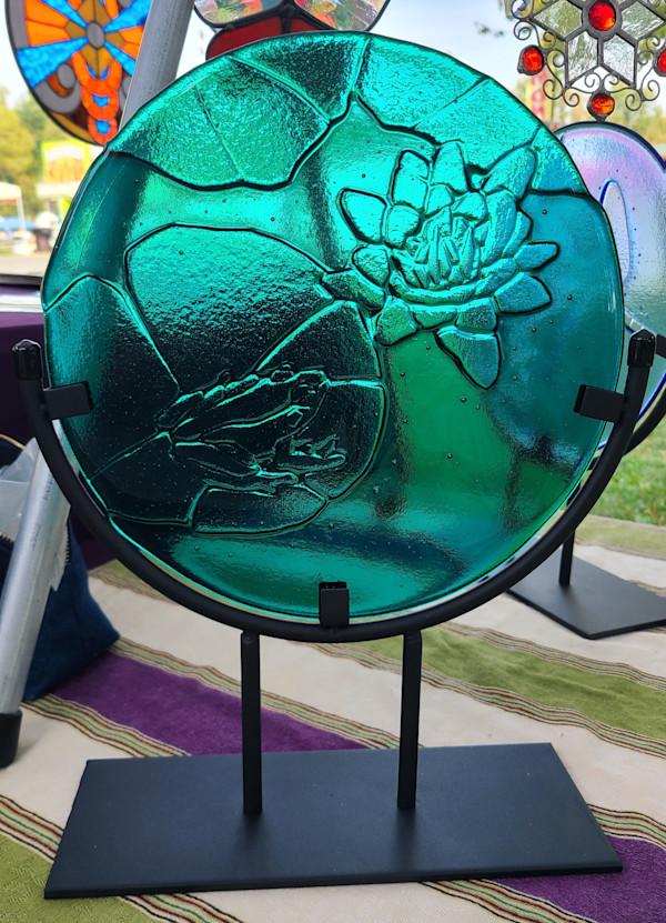 Lotus Flower Kiln Carve by Wendling Glass Creations