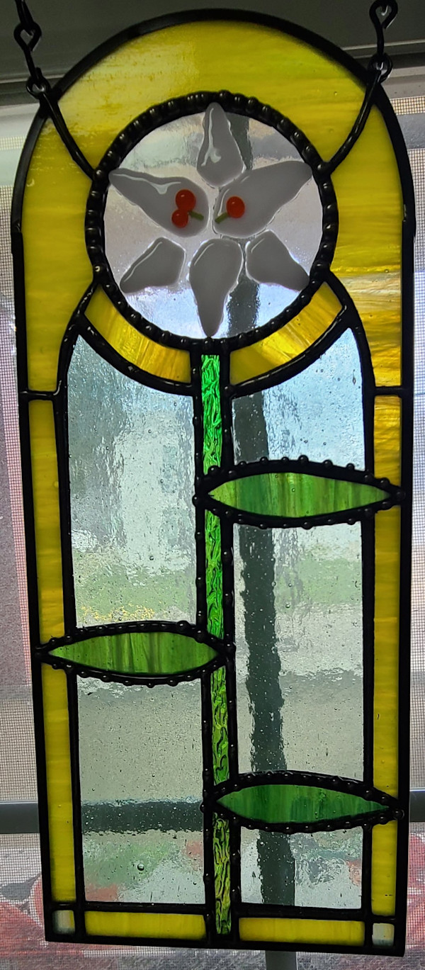 Spring Flower - yellow by Wendling Glass Creations