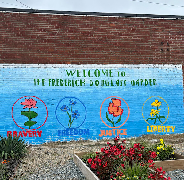 Frederick Douglass Garden Mural by Ariel Lyneese, Image 1.