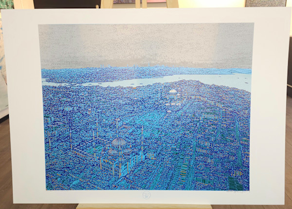İstanbul Kırmızı Şiir Ve Kuşlar  Orijinal Islak İmzalı by Devrim Erbil