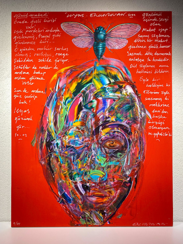 Fine Art Büyük Ebat Tuvale Marufle Limitli Baskı Islak İmzalı by Ergin İnan, Image 3.
