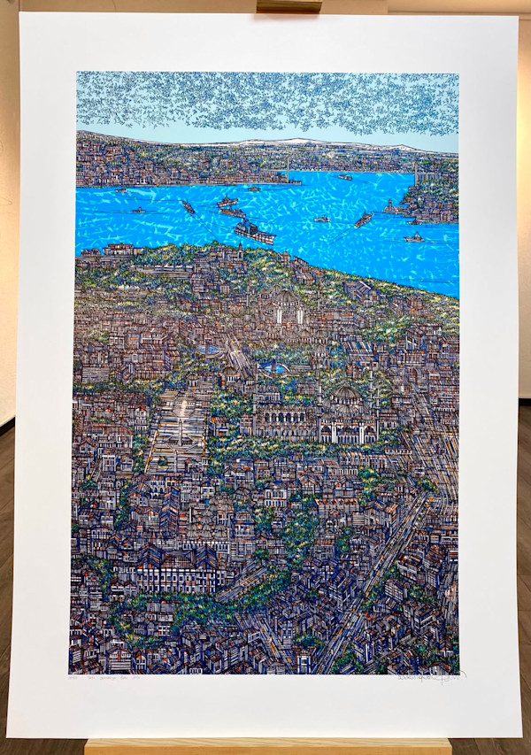Devrim Erbil Kabartmalı Çipli Limitli Kâğıt Baskı  Tarihi Yarımada ya Bakış by Devrim Erbil, Image 1.